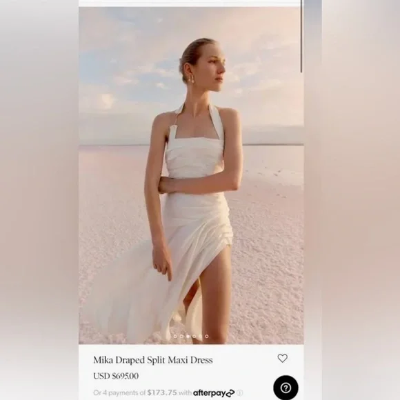 AJE Mika Draped Split Maxi Dress - Picture 2 of 7